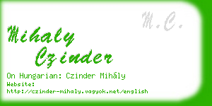 mihaly czinder business card