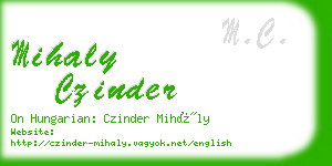 mihaly czinder business card